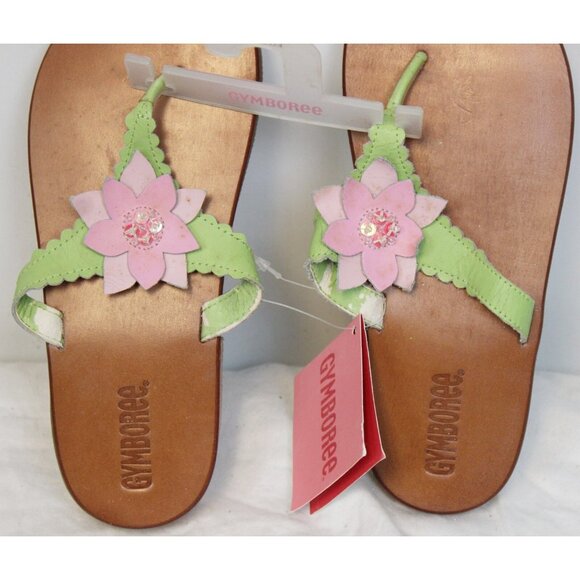2006 Gymboree Island Fun Flip Flips Shoes sz 13 Thongs Sandals Pink Floral Beach - Picture 3 of 6